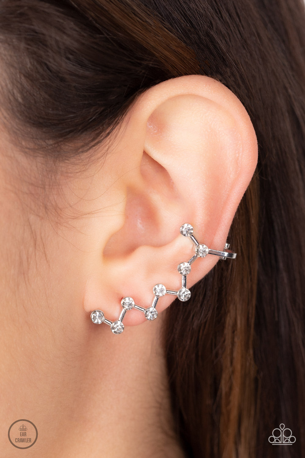 CLAMORING CONSTELLATIONS WHITE-EARRINGS