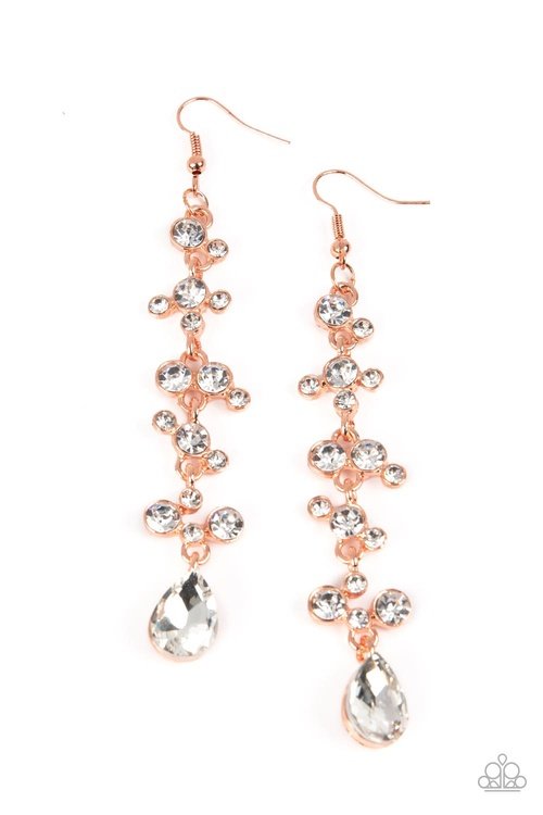 WEDDING DAY DAZZLE COPPER-EARRINGS