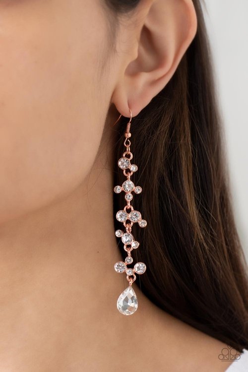 WEDDING DAY DAZZLE COPPER-EARRINGS