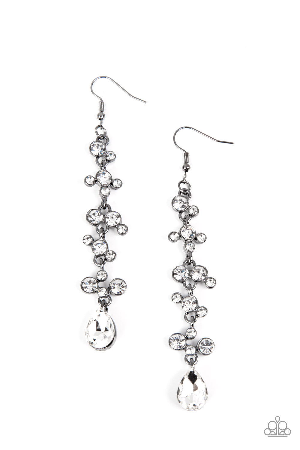 WEDDING DAY DAZZLE BLACK-EARRINGS