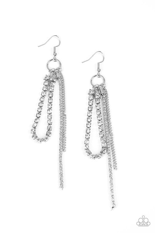 SWING DANCE DAZZLE WHITE-EARRINGS