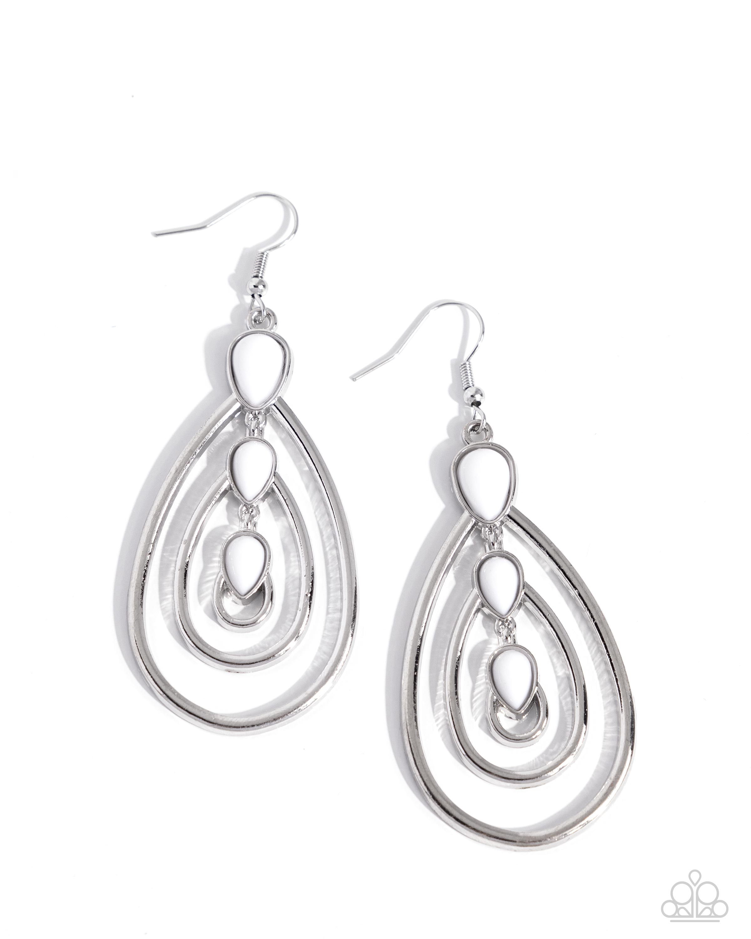 SWEAT AND TIERS WHITE-EARRINGS