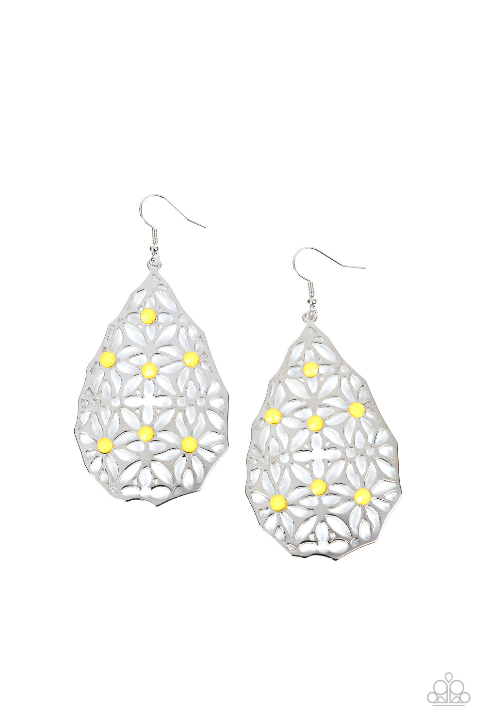 DELIGHTFULLY DAISY YELLOW-EARRINGS