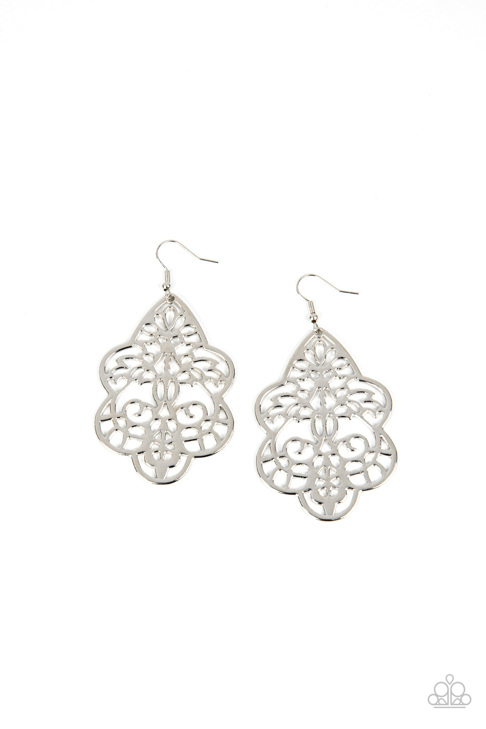 FESTIVE FOLIAGE SILVER-EARRINGS