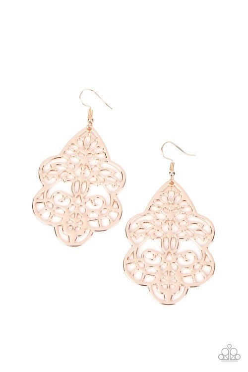 FESTIVE FOLIAGE ROSEGOLD-EARRINGS