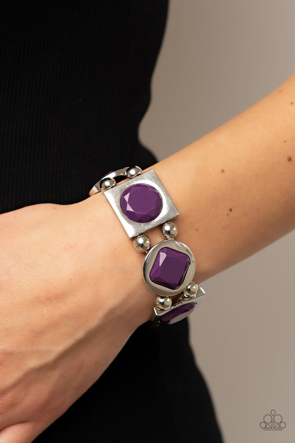 ASYMMETRICAL A-LISTER PURPLE-BRACELET