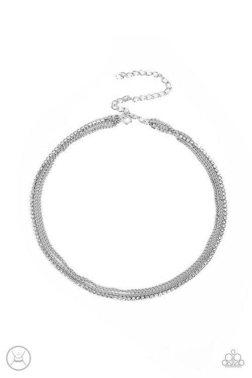 GLITZY GUSTO WHITE-NECKLACE