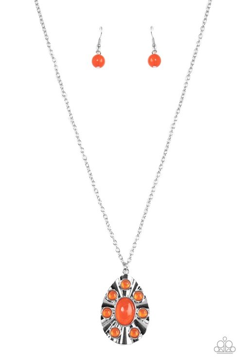 BLISSFULLY BOHEMIAN ORANGE-NECKLACE