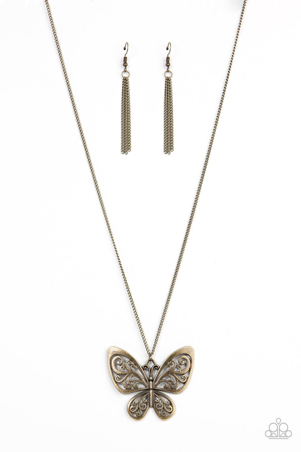 BUTTERFLY BOUTIQUE BRASS-NECKLACE