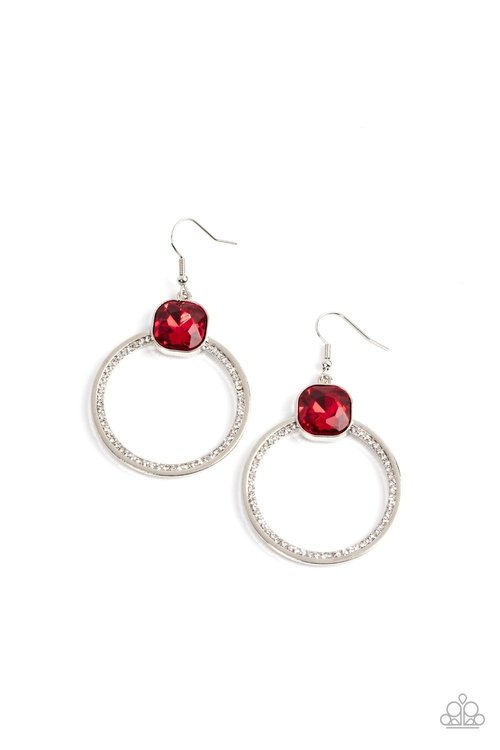 CHEERS TO HAPPILY EVER AFTER RED-EARRINGS