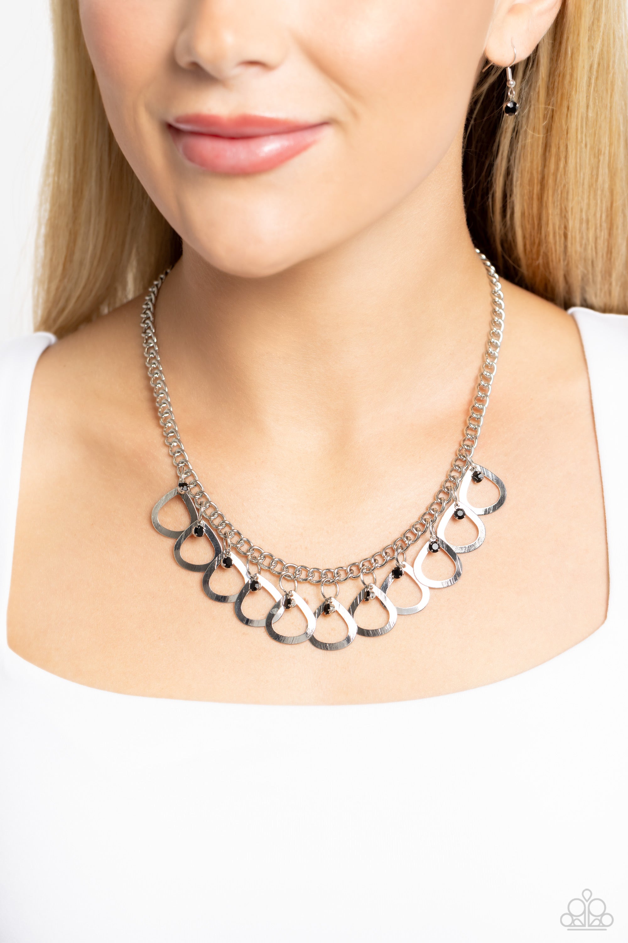 TEAR-RIFICALLY TWINKLING BLACK-NECKLACE