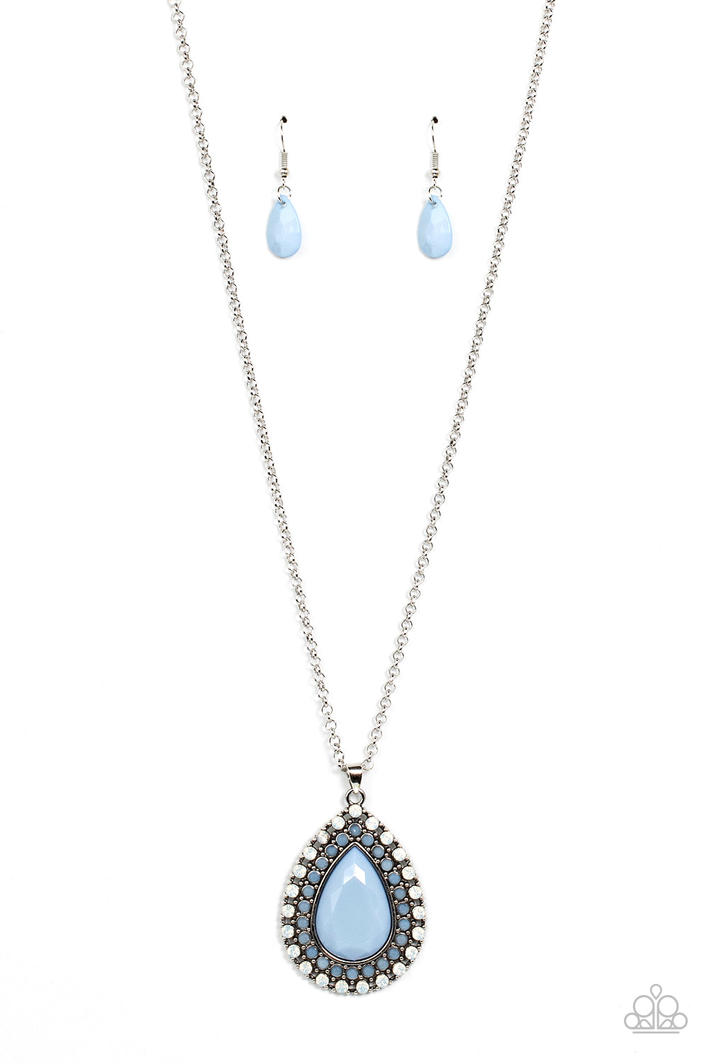 DROPLET LIKE ITS HOT BLUE-NECKLACE