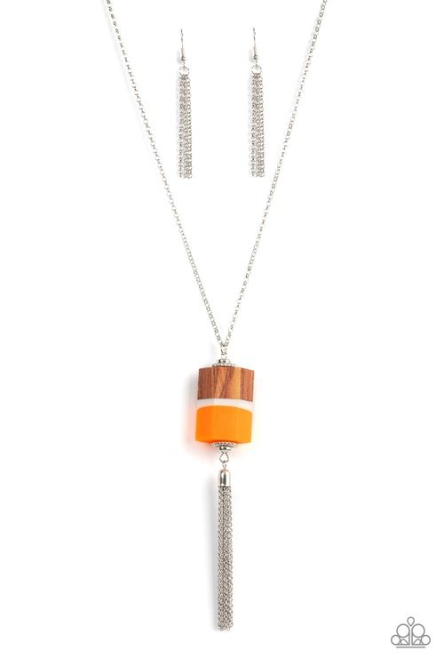 REEL IT IN ORANGE-NECKLACE