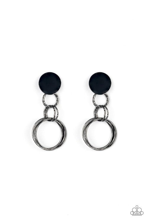 INDUSTRIALIZED FASHION BLACK-EARRINGS