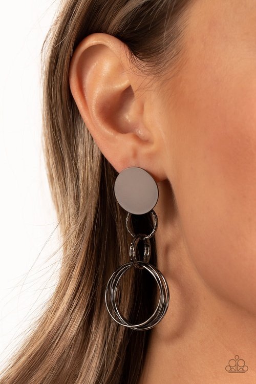 INDUSTRIALIZED FASHION BLACK-EARRINGS