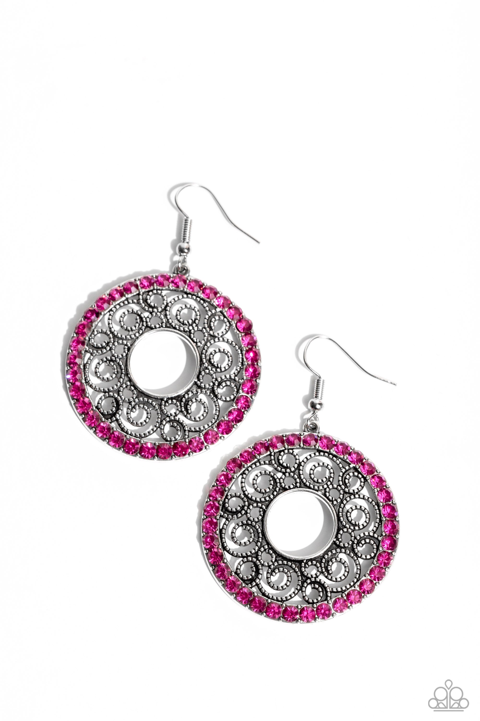 WHIRLY WHIRLPOOL PINK-EARRINGS