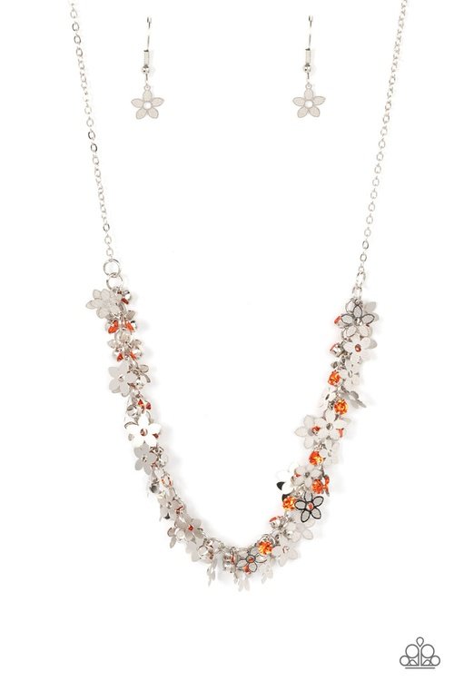 FEARLESSLY FLORAL ORANGE-NECKLACE