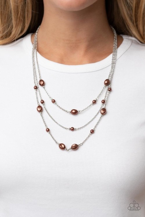 PEARLICIOUS POP BROWN-NECKLACE