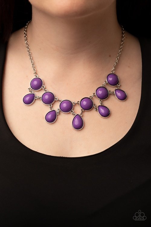 VERY VALLEY GIRL PURPLE-NECKLACE