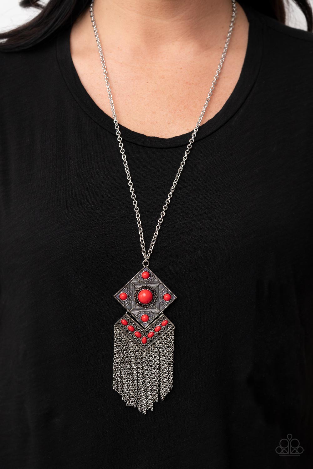 KITE FLIGHT RED-NECKLACE