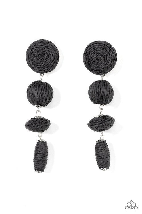 TWINE TANGO BLACK-EARRINGS