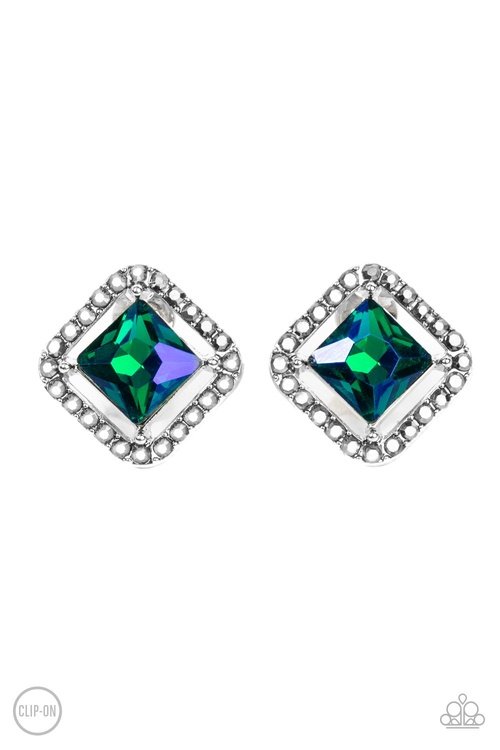 COSMIC CATWALK GREEN-EARRINGS