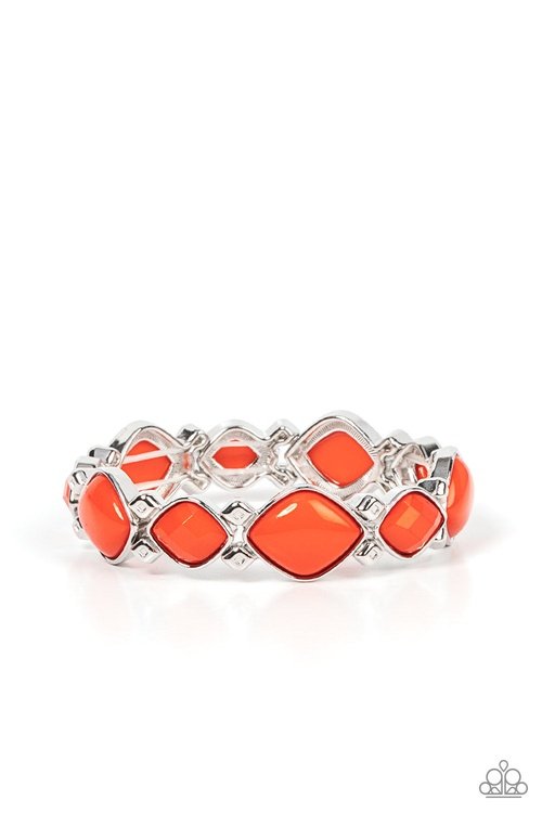 BOLDLY BEAD AZZLED ORANGE-BRACELET