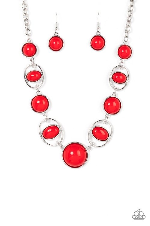 EYE OF THE BEAD HOLDER RED-NECKLACE