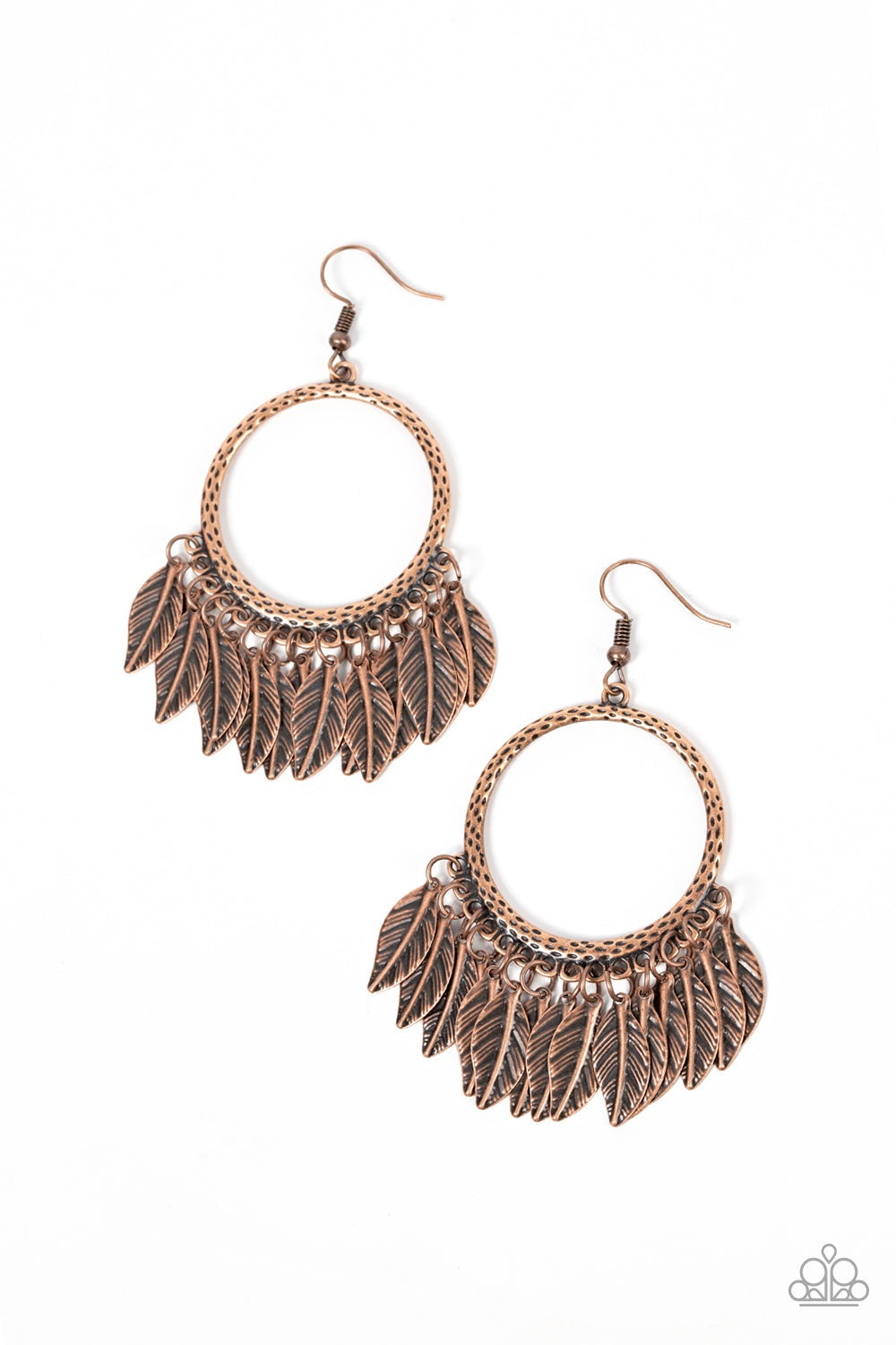 FOWL TEMPERED COPPER-EARRINGS