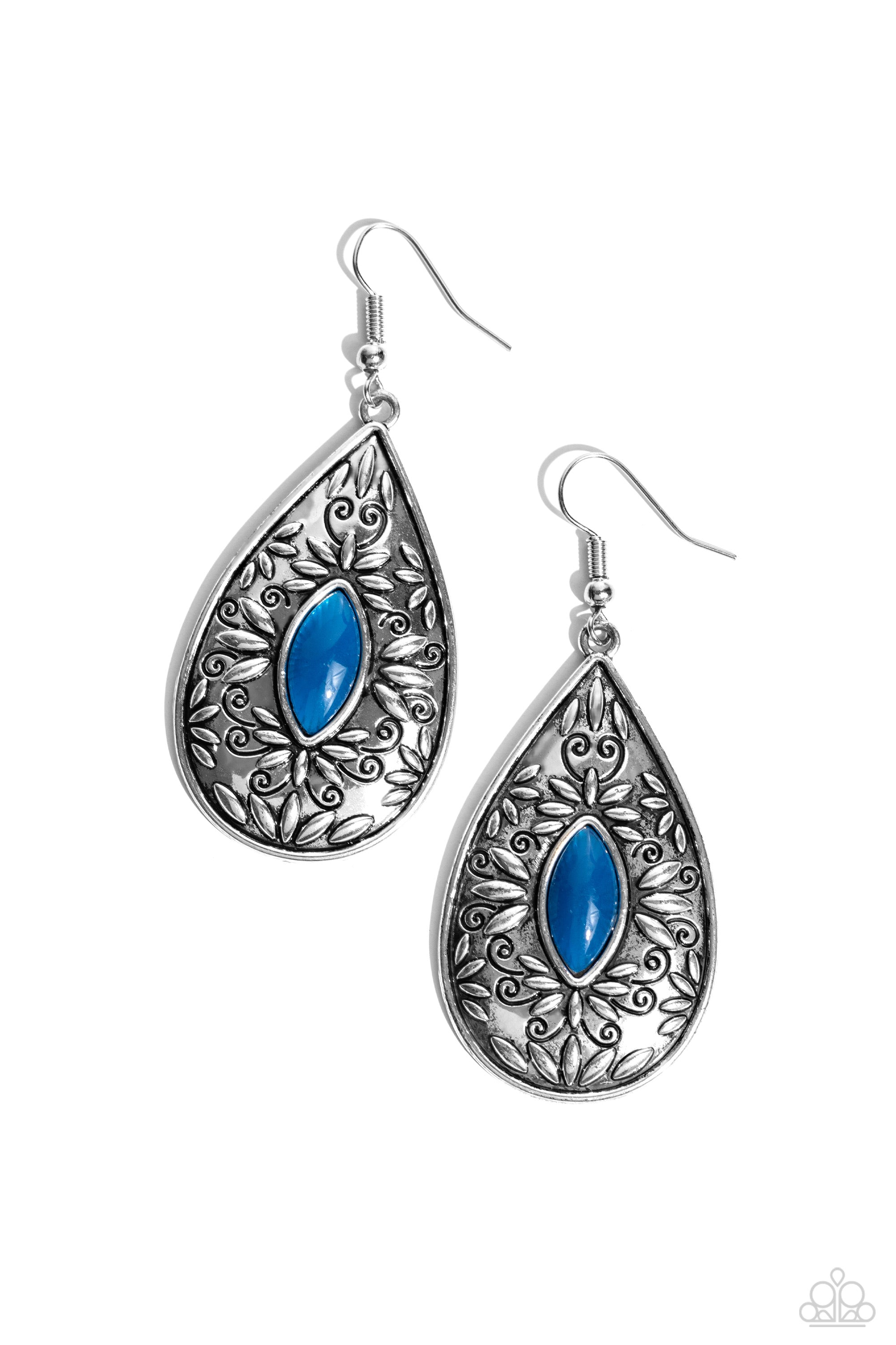 TWO PERENNIALS IN A POD BLUE-EARRINGS