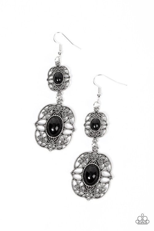 VICTORIAN VILLA BLACK-EARRINGS