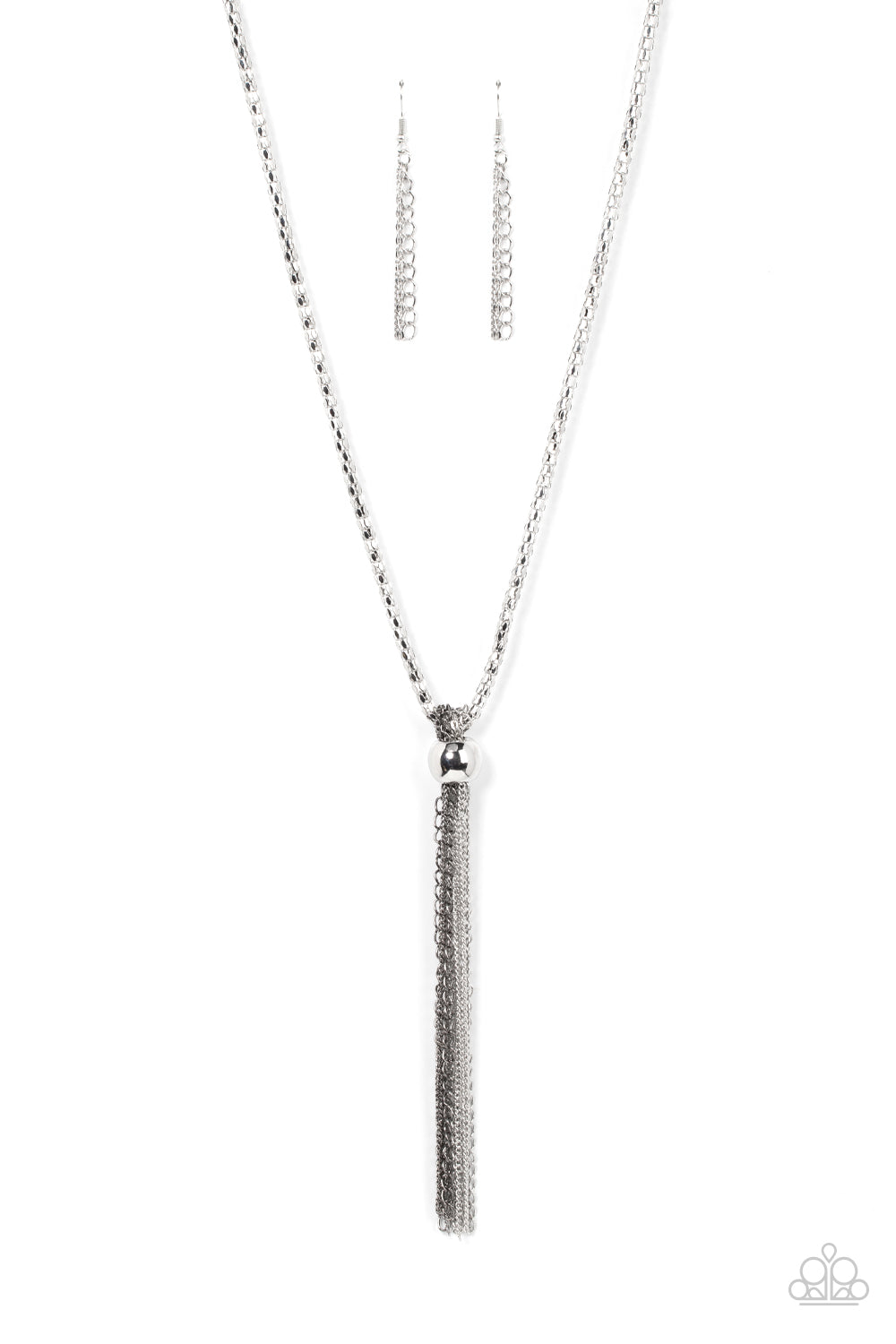 METALLIC MESH-UP SILVER-NECKLACE