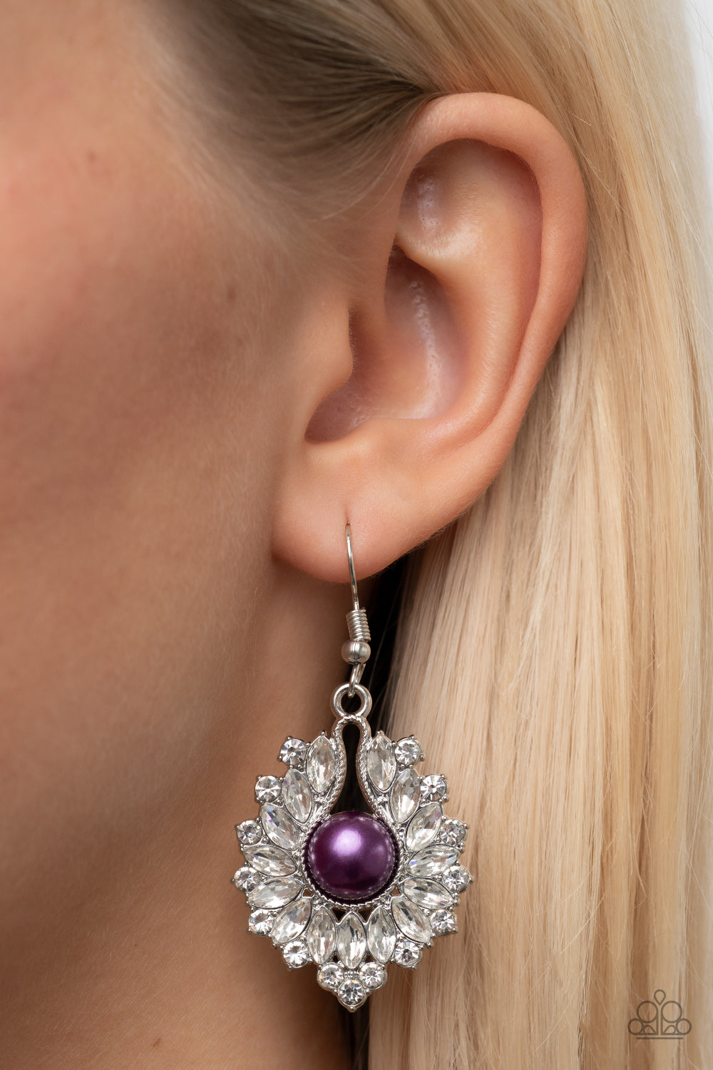 CROWNS REQUIRED PURPLE-EARRINGS