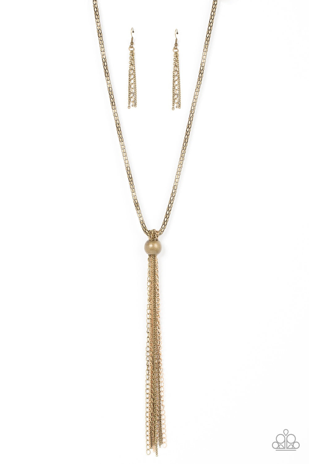 METALLIC MESH UP BRASS-NECKLACE