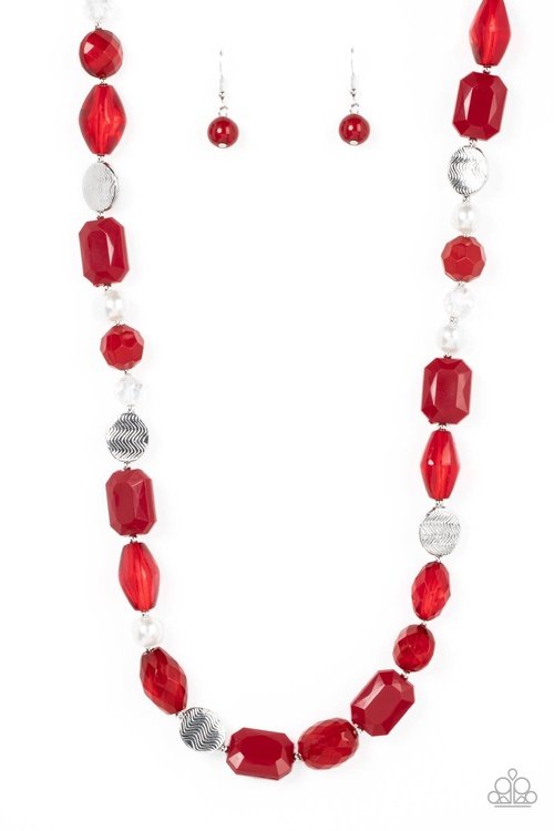 NAUTICAL SUNSET RED-NECKLACE