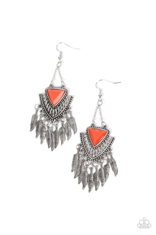 SHADY OASIS ORANGE-EARRINGS