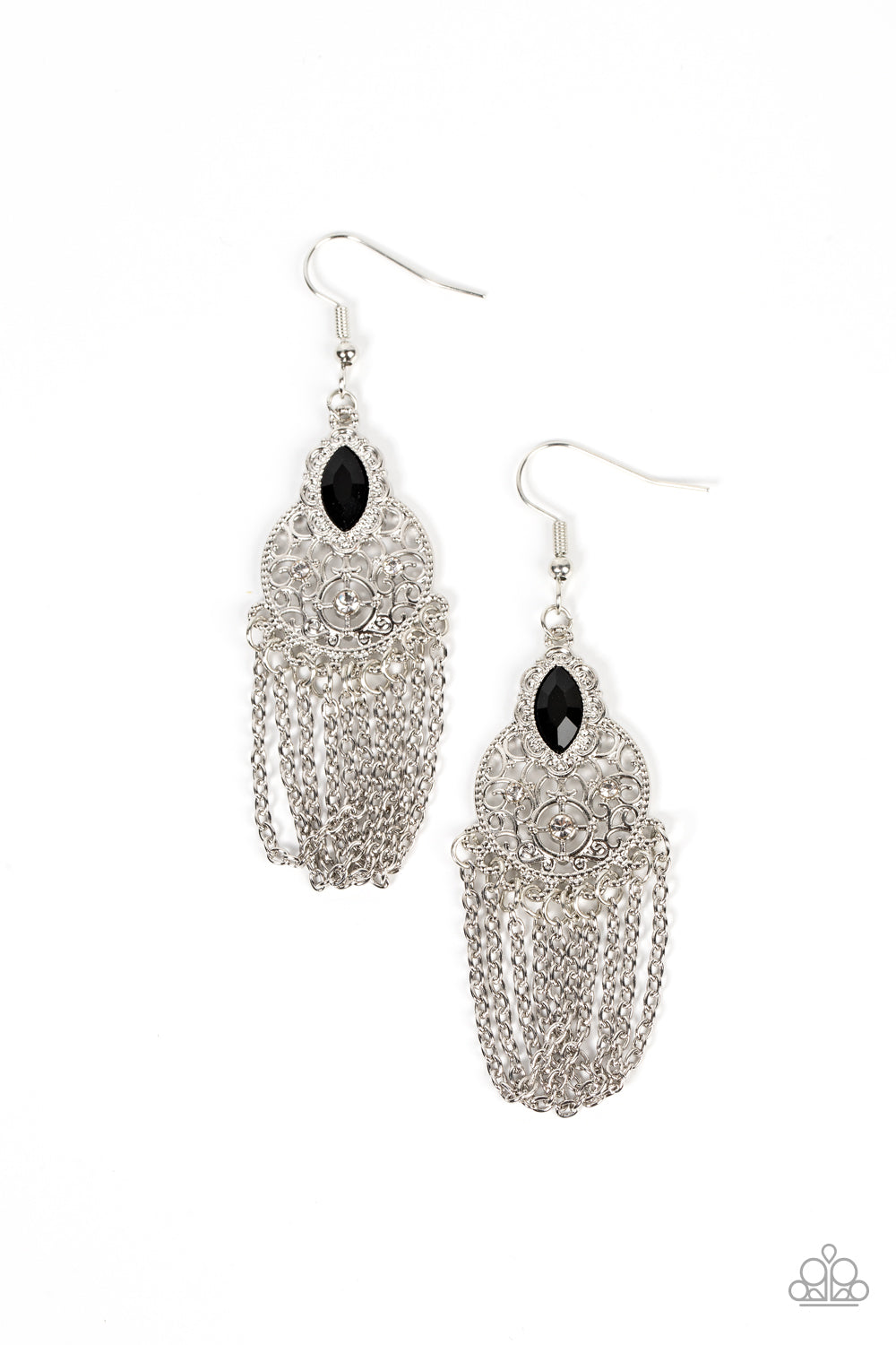 PRESSED FOR CHIME BLACK-EARRINGS