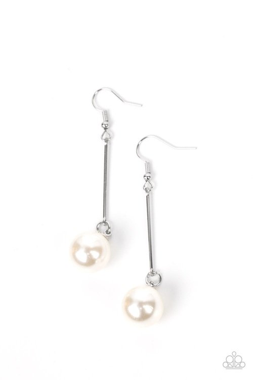 PEARL REDUX WHITE-EARRINGS