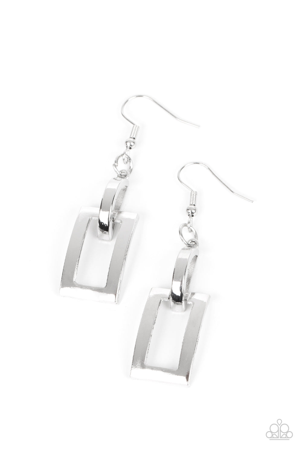 BLAZING BUCKLES SILVER-EARRINGS