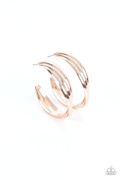 CURVY CHARMER ROSEGOLD-EARRINGS