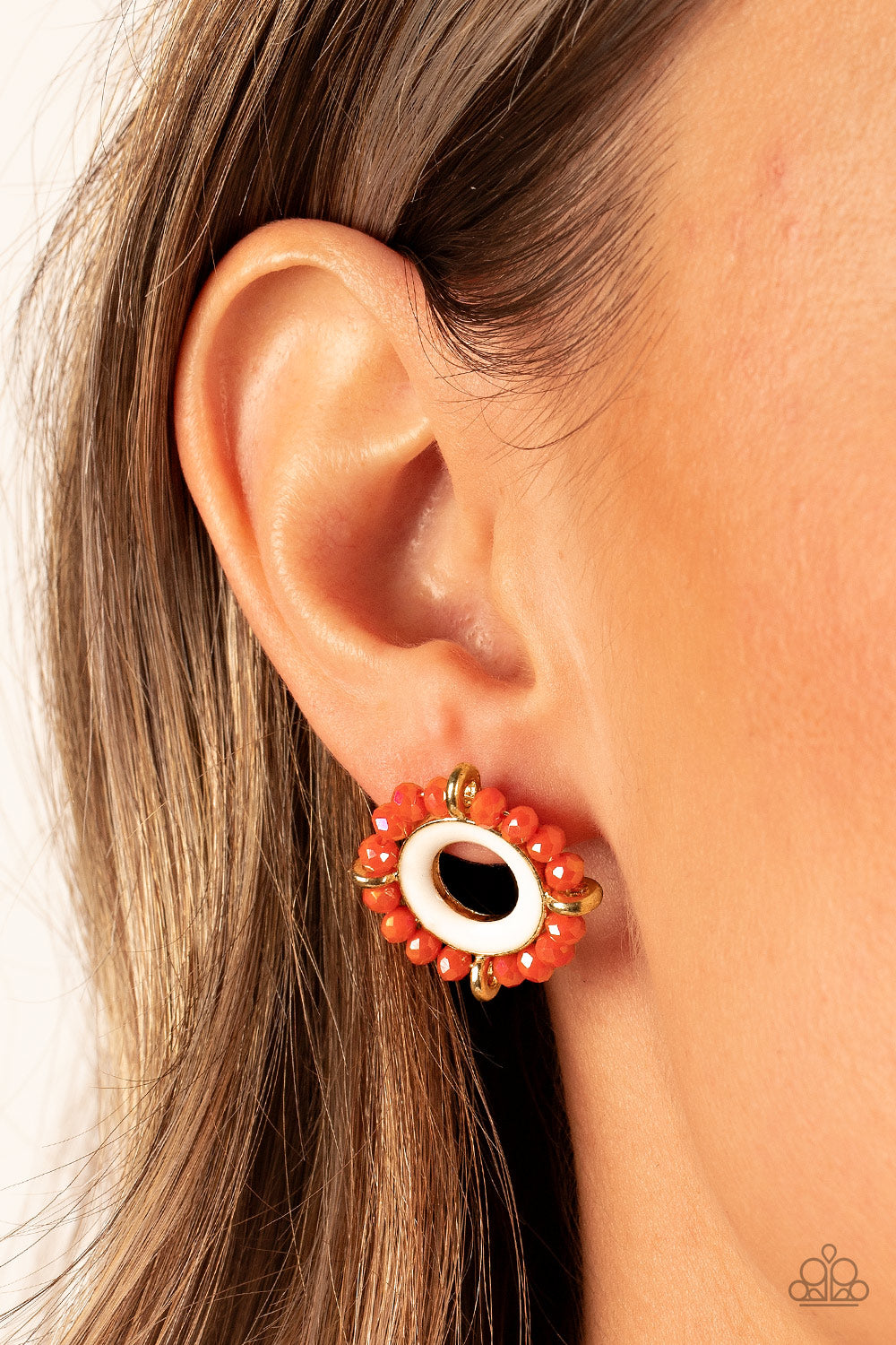 NAUTICAL NOTION ORANGE-EARRINGS