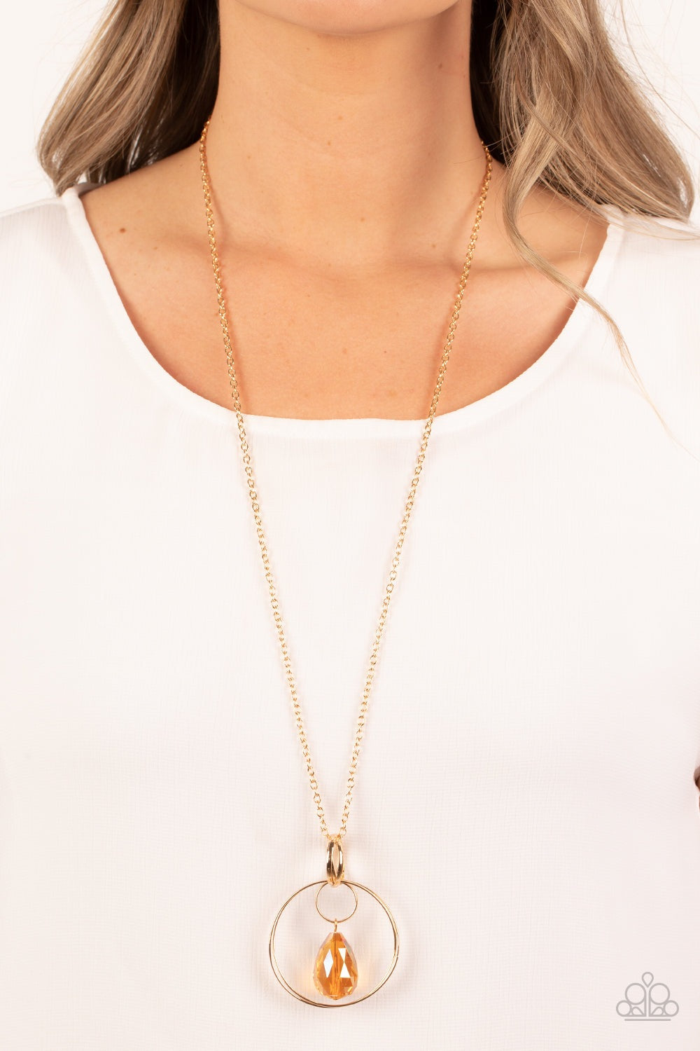 SWINGING SHIMMER GOLD-NECKLACE