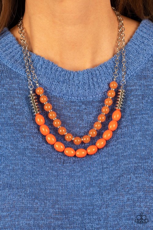 VENETIAN VOYAGE ORANGE-NECKLACE