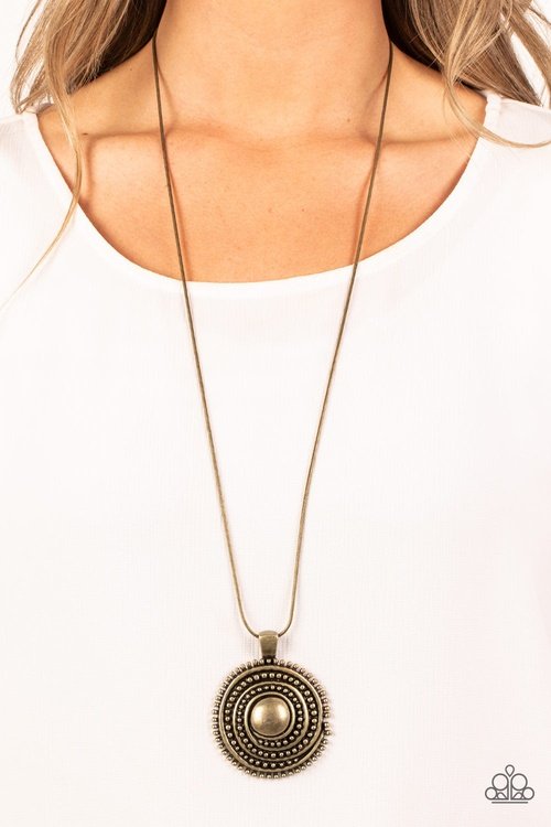 SOLAR SWIRL BRASS-NECKLACE