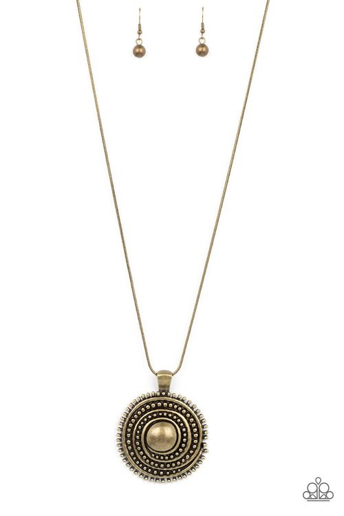 SOLAR SWIRL BRASS-NECKLACE