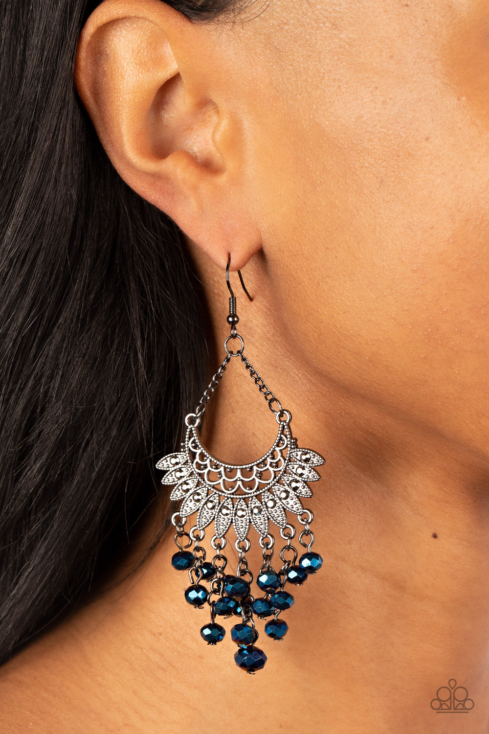 CHROMATIC CASCADE BLUE-EARRINGS