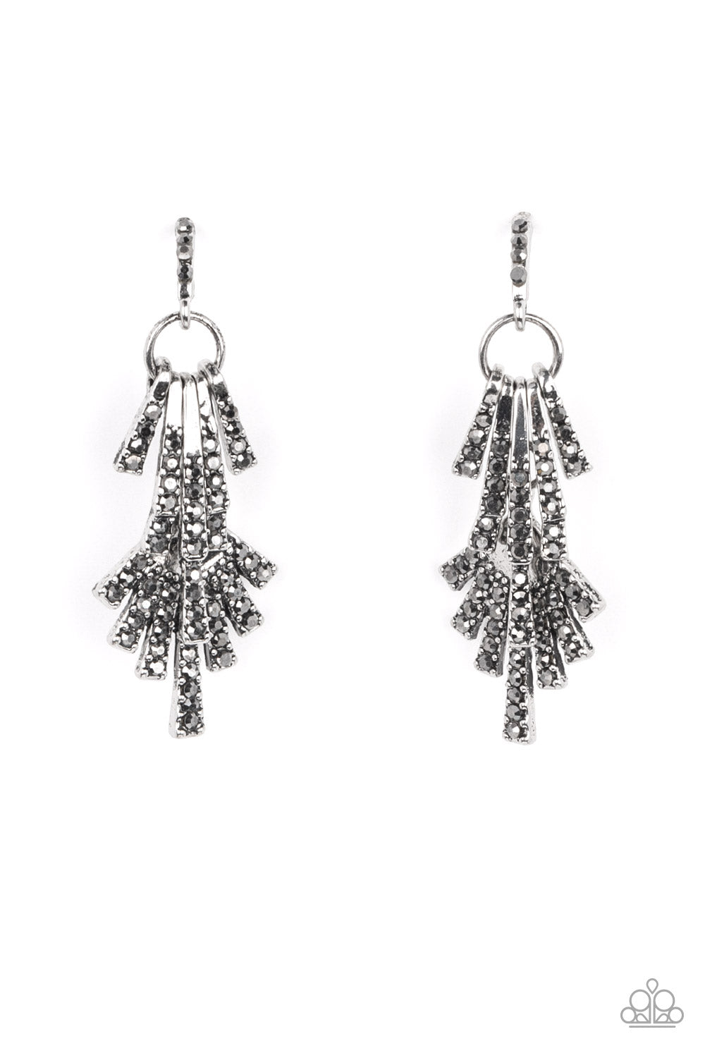 FAN OF GLAM SILVER-EARRINGS