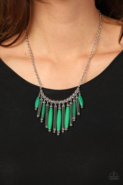 BOHEMIAN BREEZE GREEN-NECKLACE