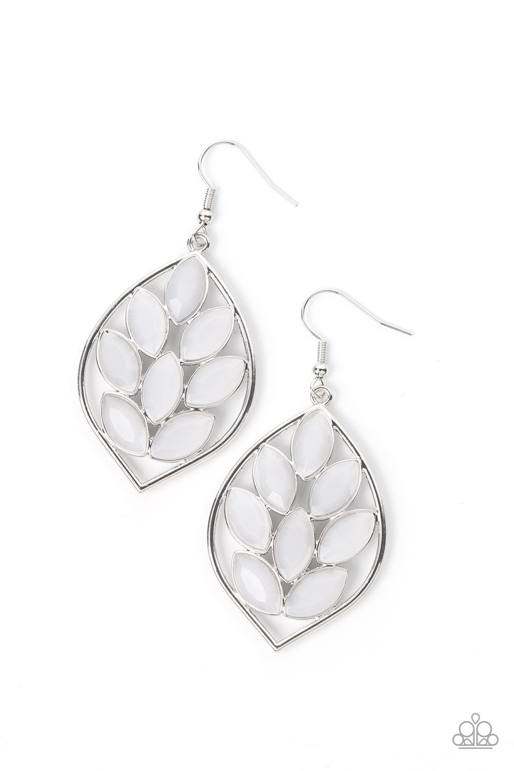 GLACIAL GLADES WHITE-EARRINGS