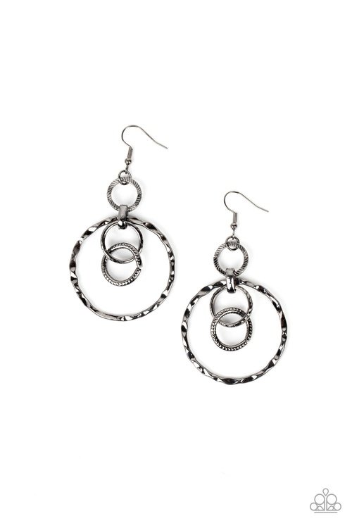 TWISTED TEMPTATION BLACK-EARRINGS